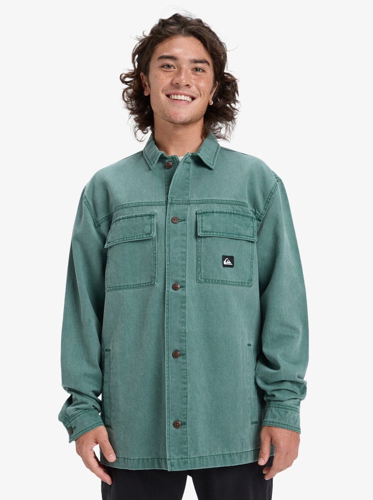Sobrecamisa Quiksilver Mohab Washed Twill - Trekking Green