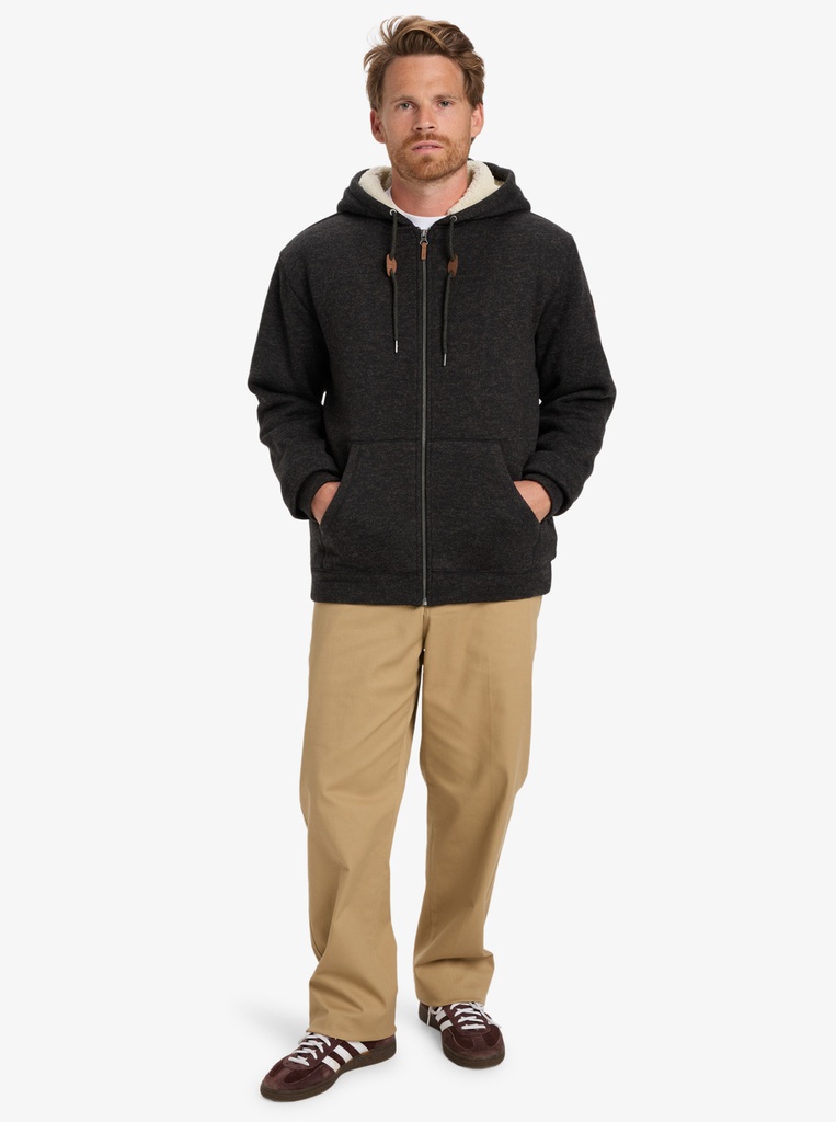 Sudadera con Cremallera Quiksilver Keller Block - Black Heather