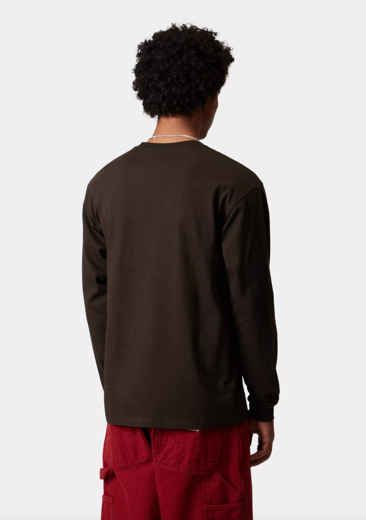 Camiseta Carhartt WIP L/S Chase - Tobacco/Gold