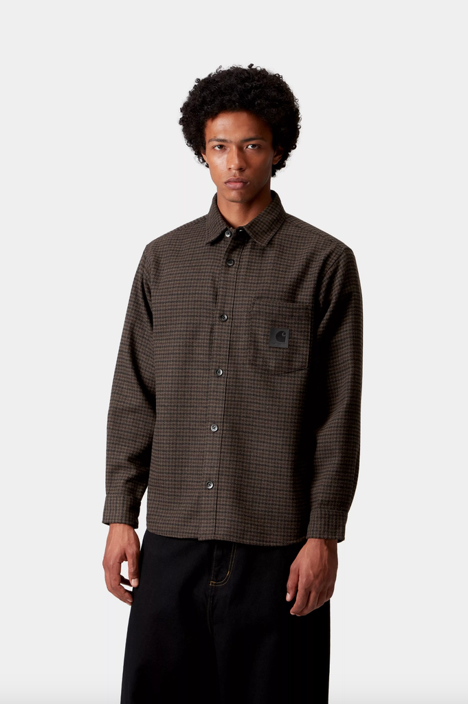 Camisa Carhartt WIP Lowis - Lowis Houndstooth/Vitola Heather