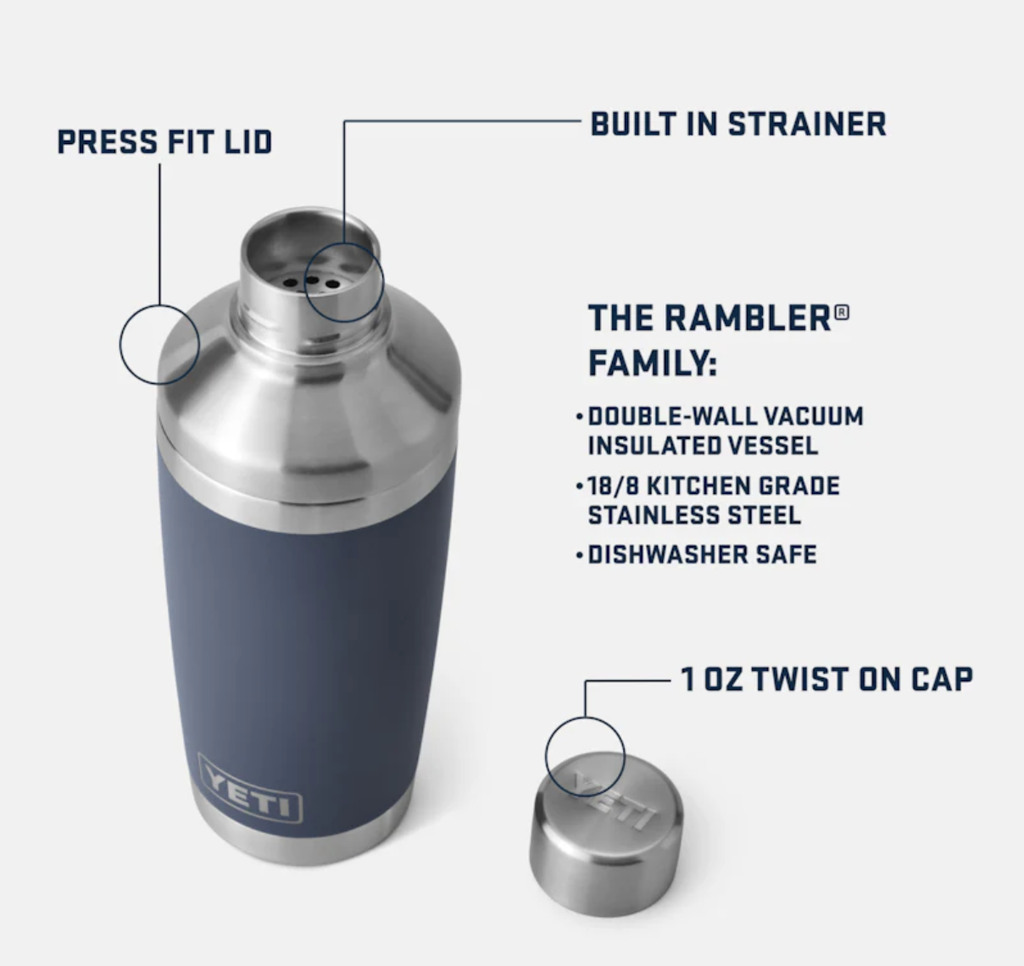 Coctelera Yeti Rambler 20 oz (591 ml) - White