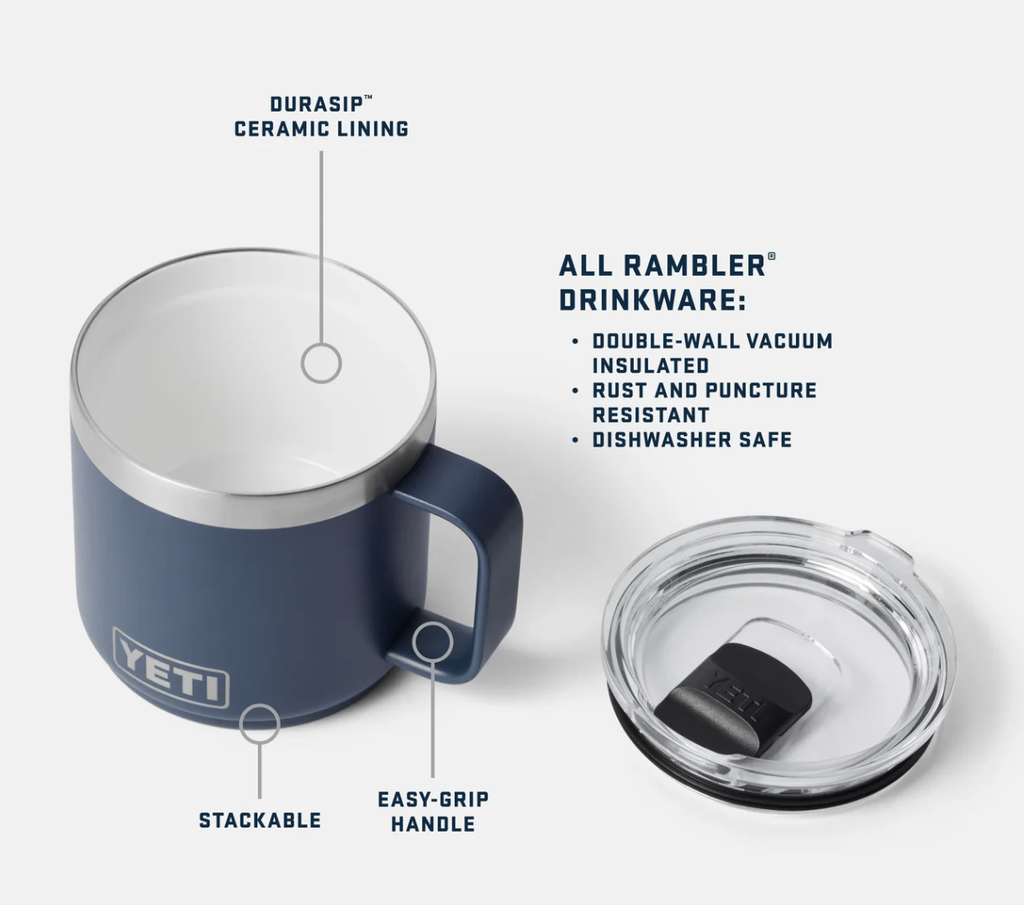 Taza Apilable Yeti Rambler 14 oz (414 ml) - Rescue Red