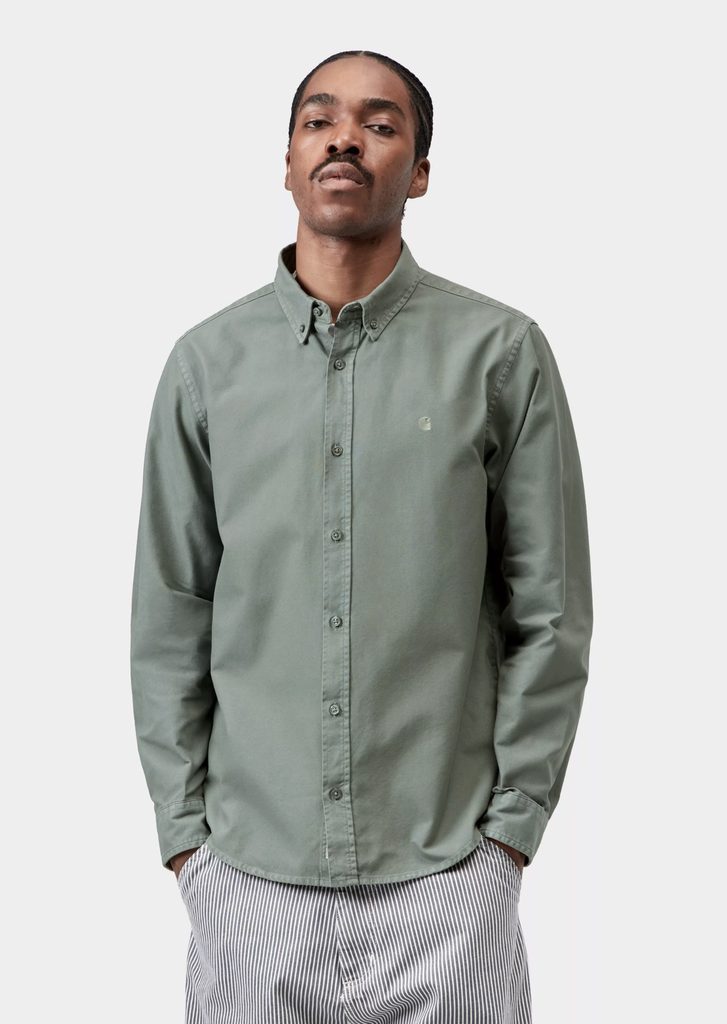 Camisa Carhartt WIP Bolton - Velvet Green (Garment Dyed)