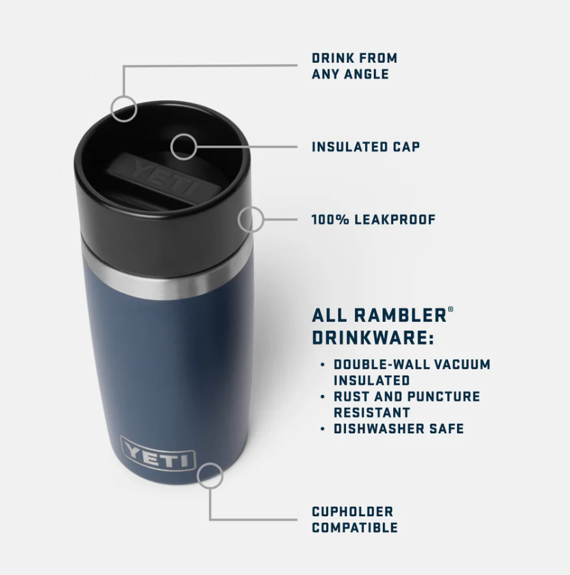 Vaso Hermético Yeti Rambler 12 oz (355 ml) - Rescue Red