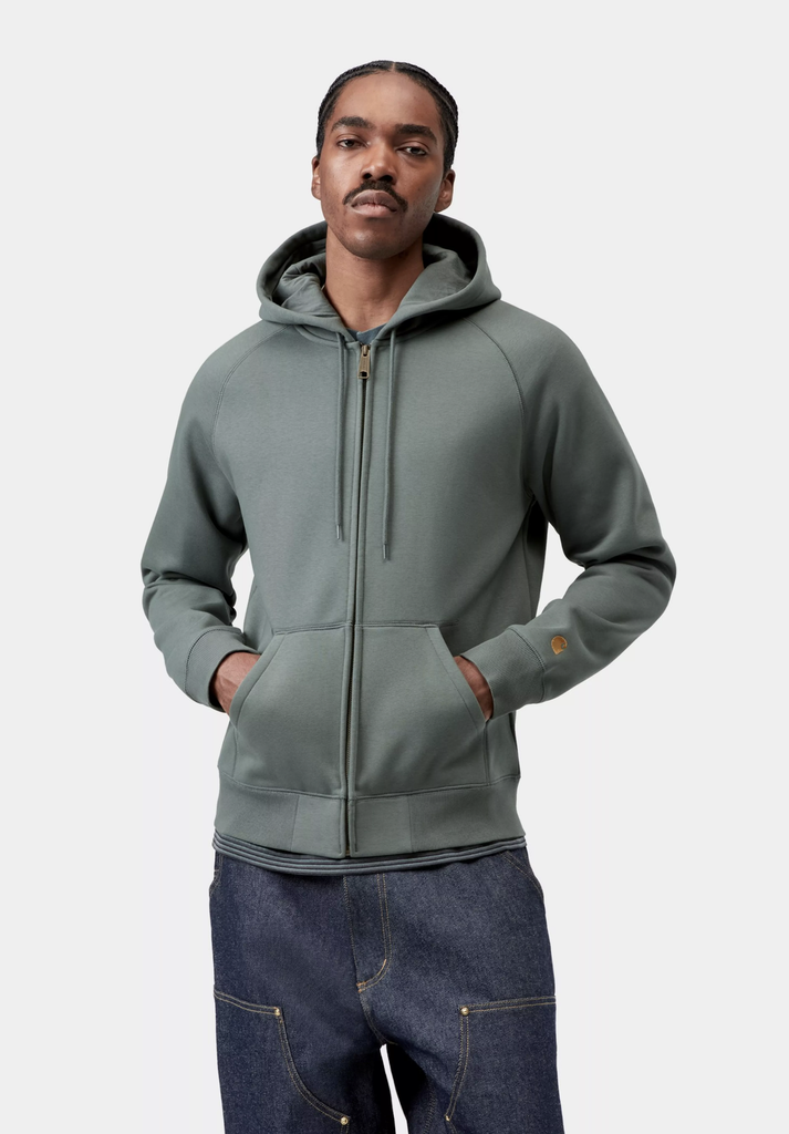 Sudadera con Cremallera Chase - Velvet Green/Gold