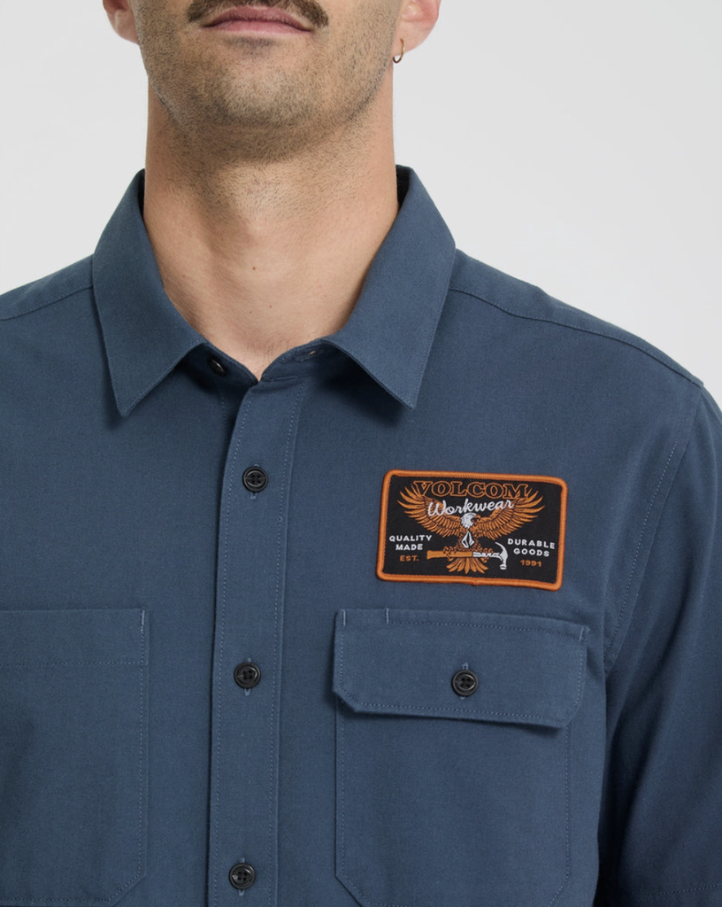 Camisa Volcom Slab City - Midnght Blue