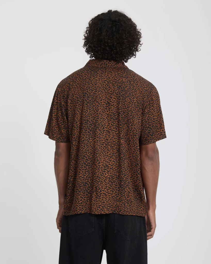 Camisa Volcom Utopias Print - Brown Horn