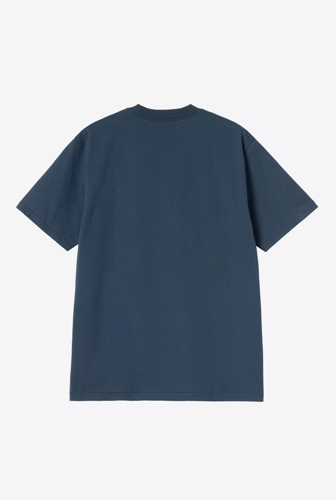 Camiseta Carhartt WIP University Script - Blue River/White
