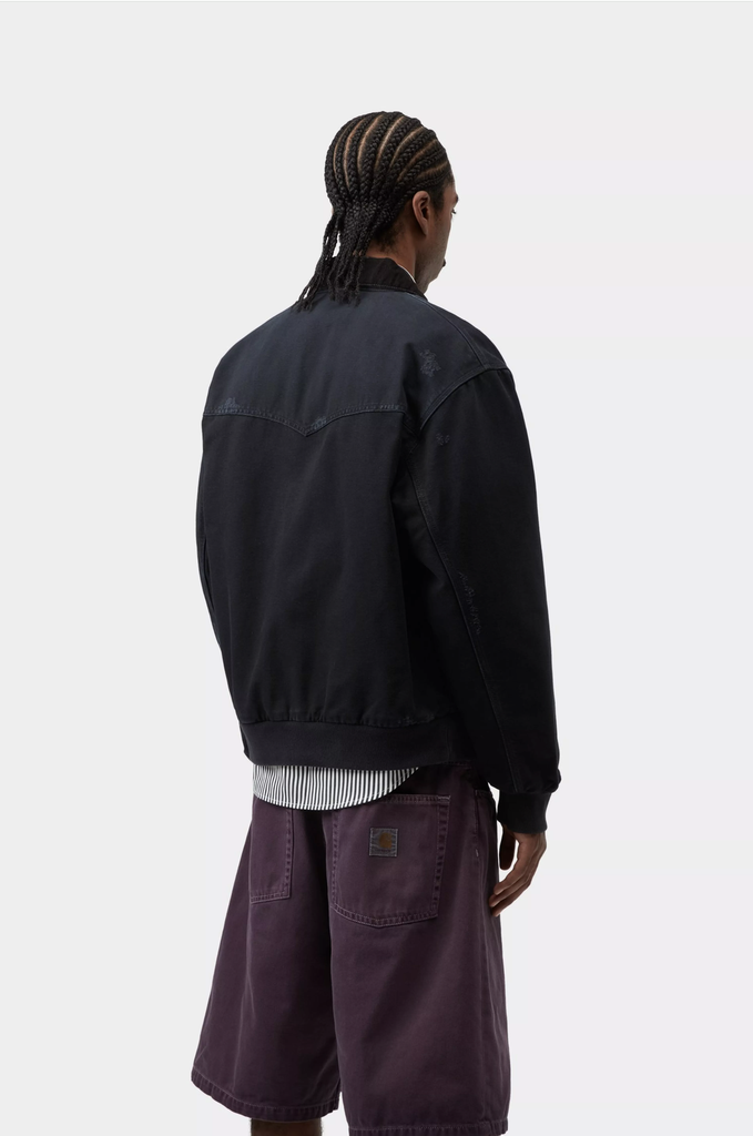 Chaqueta Carhartt WIP OG Santa Fe - Black/Black, Grind washed