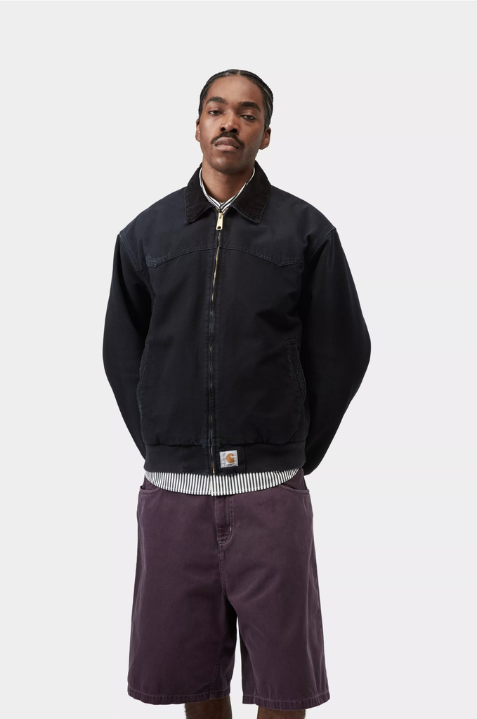 Chaqueta Carhartt WIP OG Santa Fe - Black/Black, Grind washed