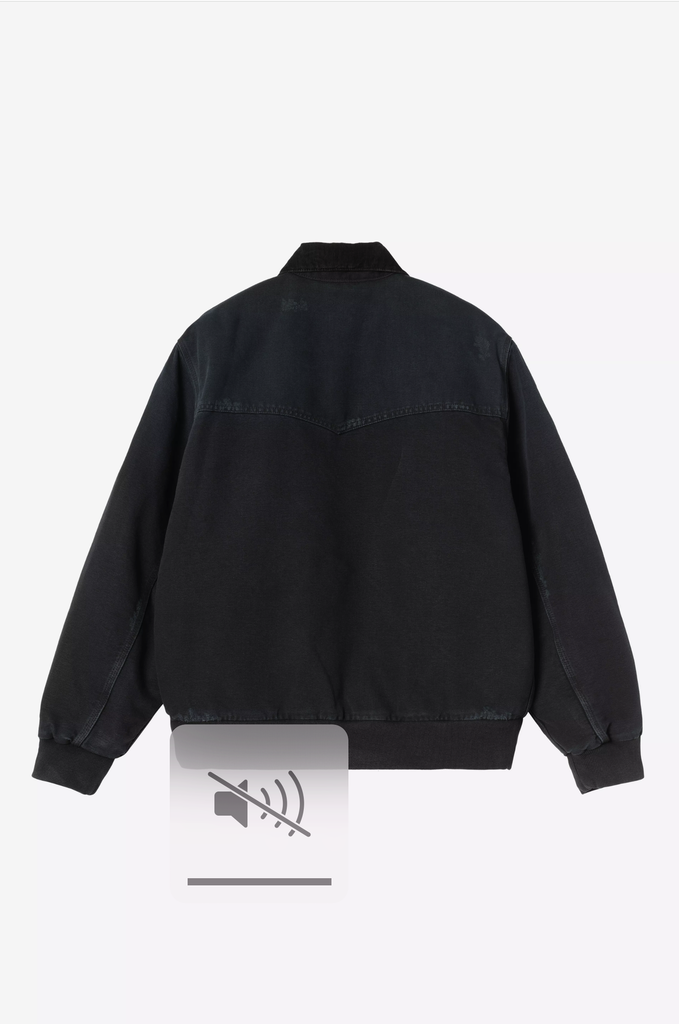Chaqueta Carhartt WIP OG Santa Fe - Black/Black, Grind washed