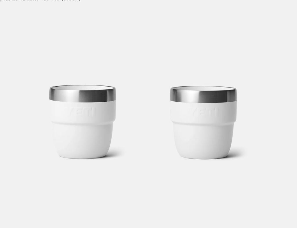 Vasos de Espresso Apilables Yeti Rambler 4 oz (118 ml) - White