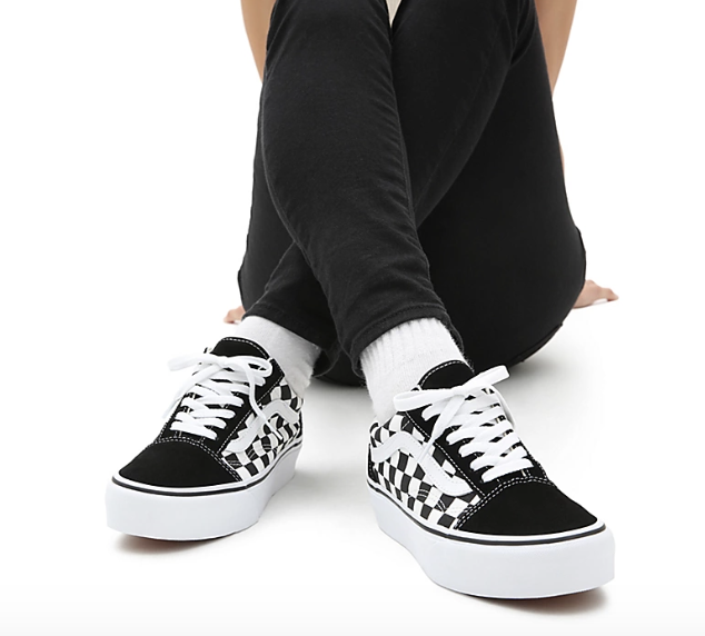 Zapatilla Vans UA Old Skool Platform - Checkerboar
