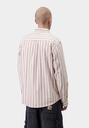 Camisa Carhartt WIP Deven - Deven Stripe, Oxide Red/White