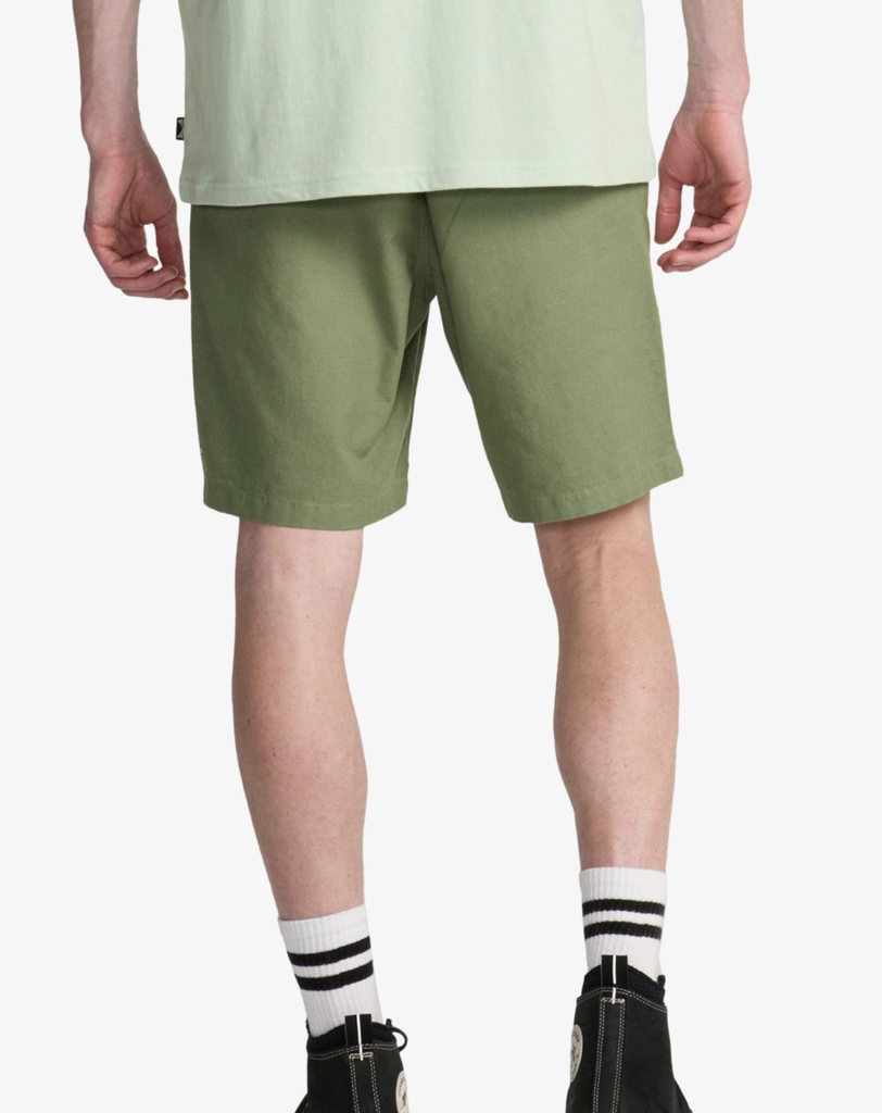 Pantalón Corto Billabong Larry Linen Cintura Elástica - Moss Green