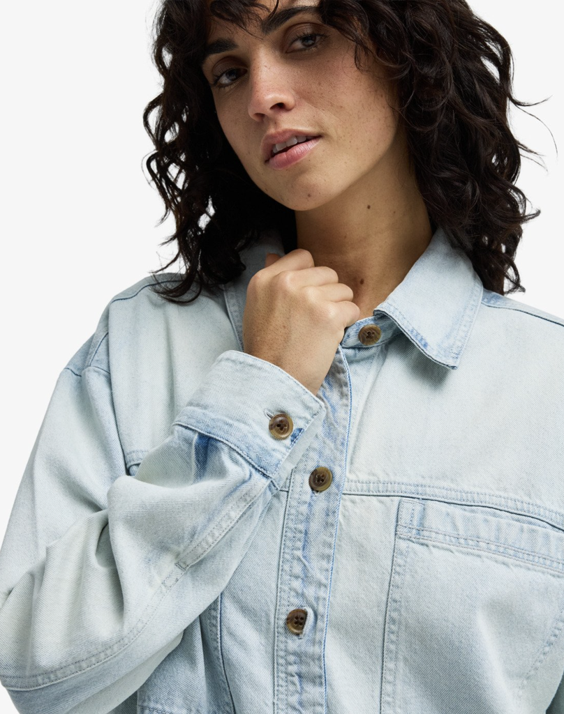 Sobrecamisa Oversize Billabong Jade Saltwashed - Blue Mist (bmt)