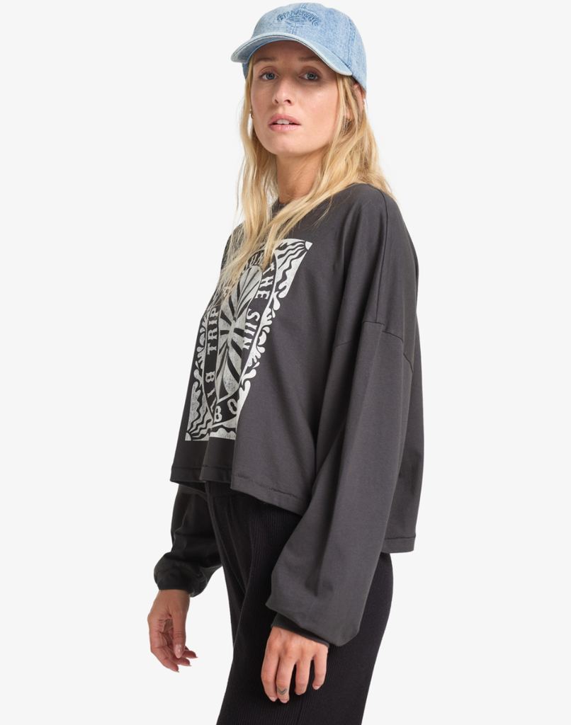 Camiseta de Manga Larga Billabong Trip Around - Off Black (ofb)