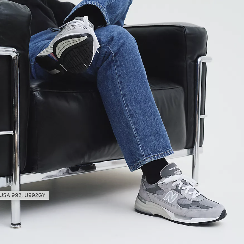 Zapatillas New Balance 992GY - Grey con Grey 006 y White