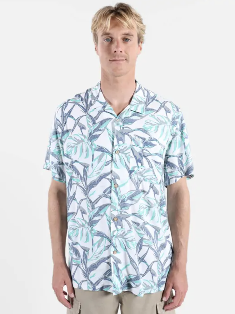 Camisa Manga Corta Oxbow Tropics - Off White