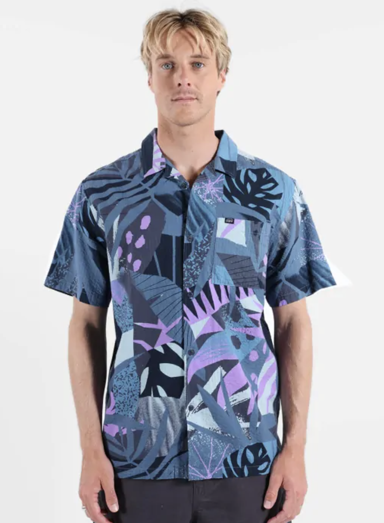 Camisa Manga Corta Oxbow Wipeout - Deep Marine