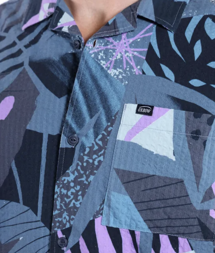 Camisa Manga Corta Oxbow Wipeout - Deep Marine