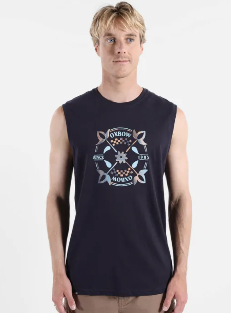 Camiseta Sin Mangas Oxbow Sunfaded - Deep Marine