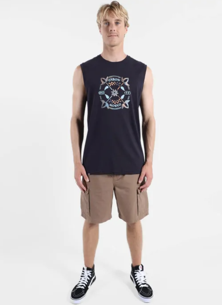 Camiseta Sin Mangas Oxbow Sunfaded - Deep Marine