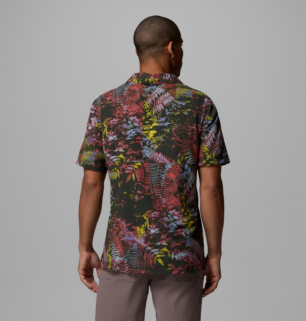 Camisa Columbia Tech Trail Utility - Washed Red/Geofern Greenscape