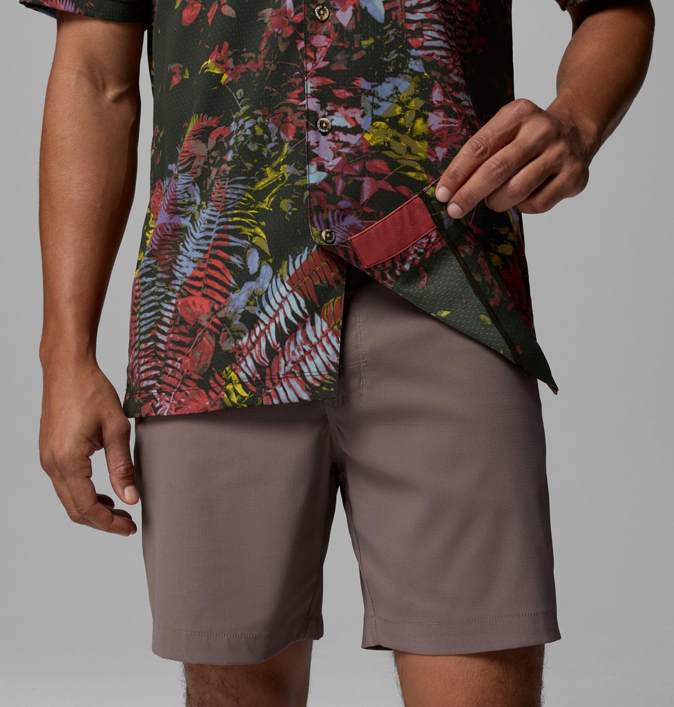 Camisa Columbia Tech Trail Utility - Washed Red/Geofern Greenscape