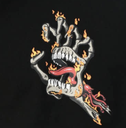 Camiseta Santa Cruz Burnt Bone Hand - Black