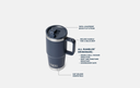 Taza de Viaje con Pajita Yeti Rambler 20 oz (591 ml) - Black/Black