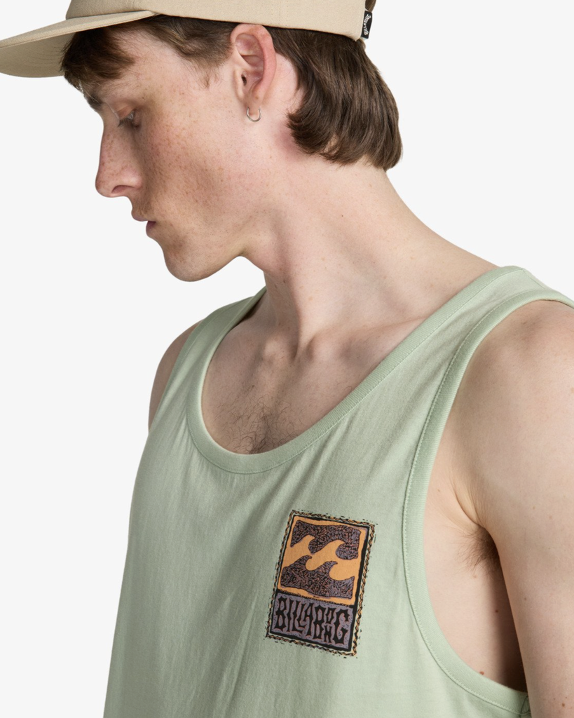 Camiseta Sin Mangas Billabong Stamp - Vintage Green (geh0)