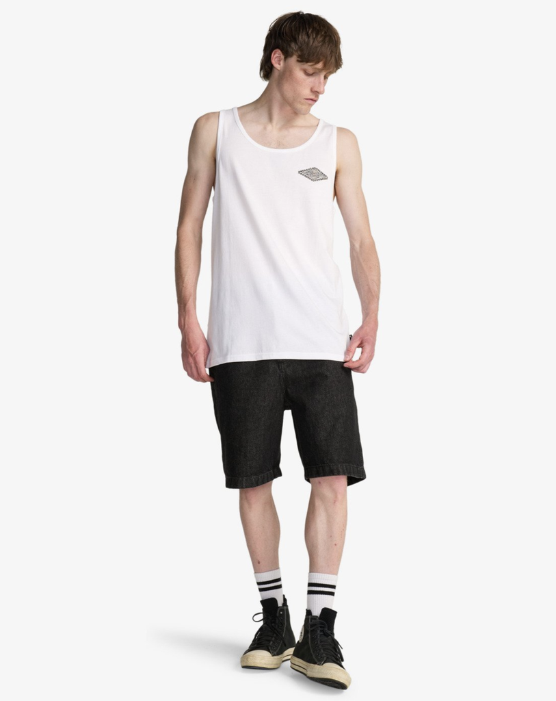 Camiseta Sin Mangas Crayon Wave -White