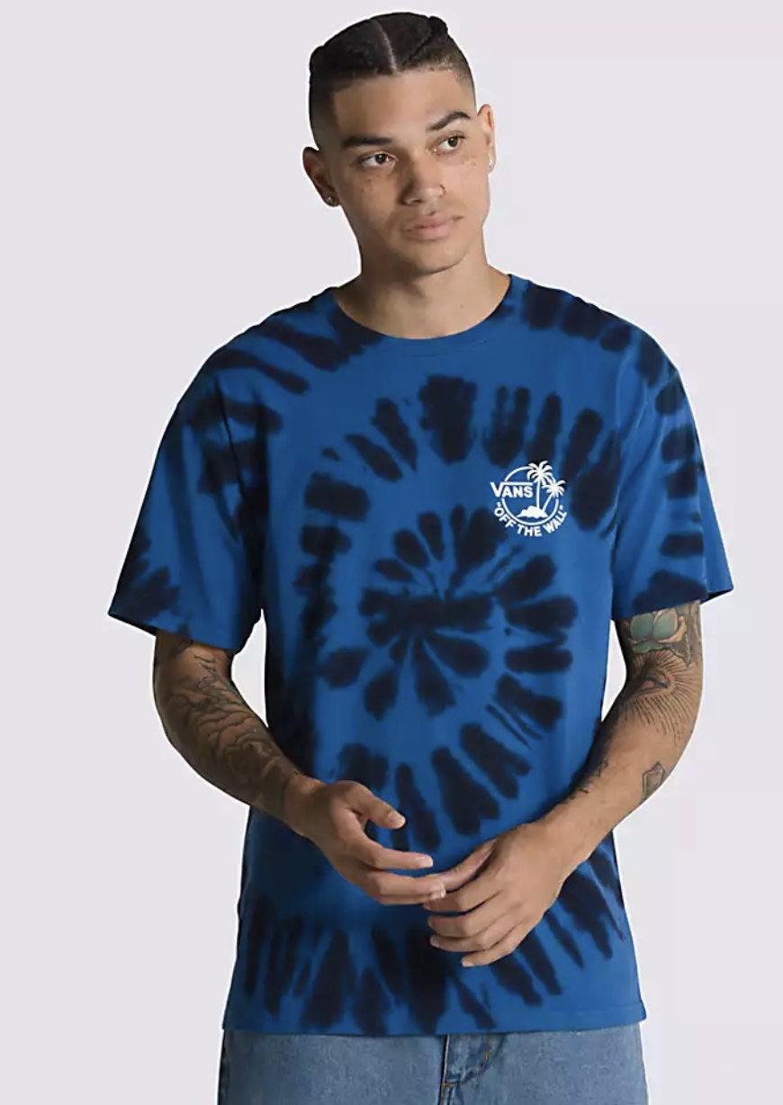 Camiseta Vans Off The Wall Mini Dual Palm - Blue