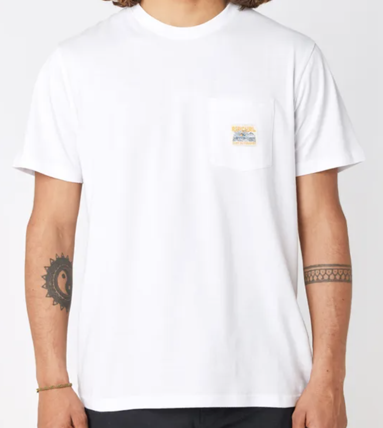 Camiseta Rip Curl Surf Paradise Badge - White