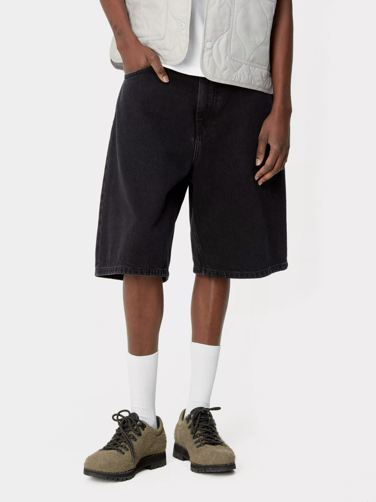 Pantalón Corto Carhartt Wip W' Brandon - Black (stone washed) (Mujer)