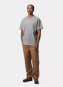 Camiseta Carhartt WIP Chase - Grey Heather/Gold