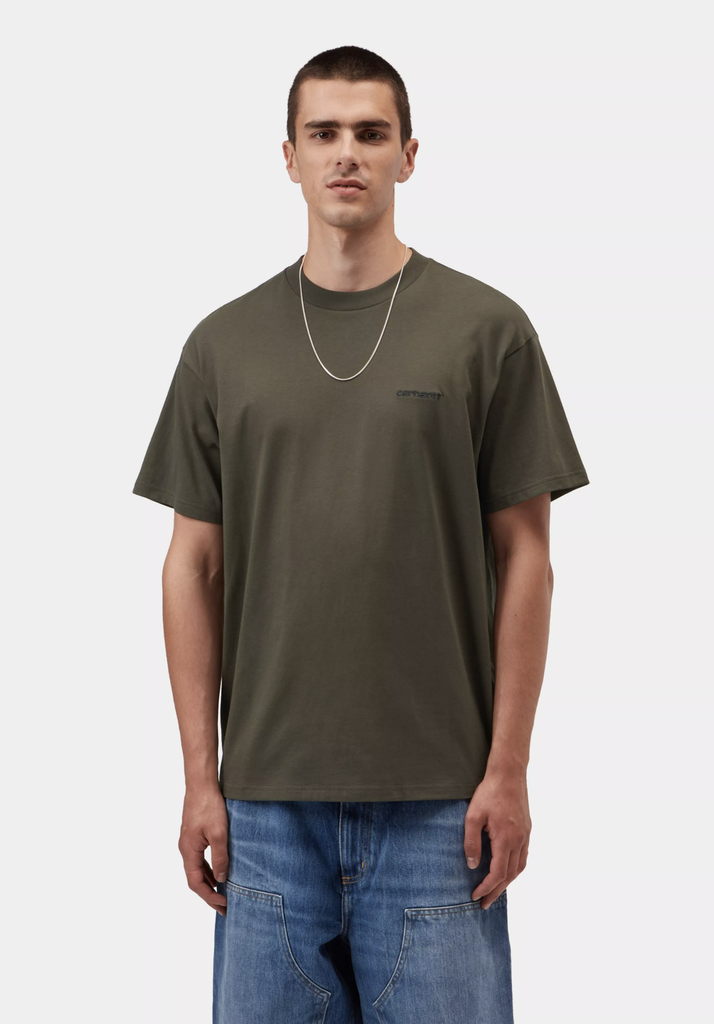 Camiseta Carhartt WIP Script Embroidery - Cypress/Black