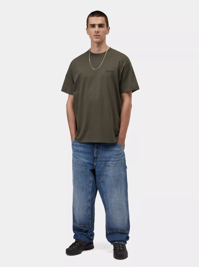 Camiseta Carhartt WIP Script Embroidery - Cypress/Black