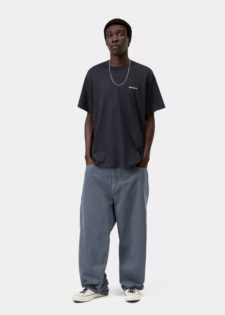 Camiseta Carhartt WIP Script Embroidery - Dark Navy/White