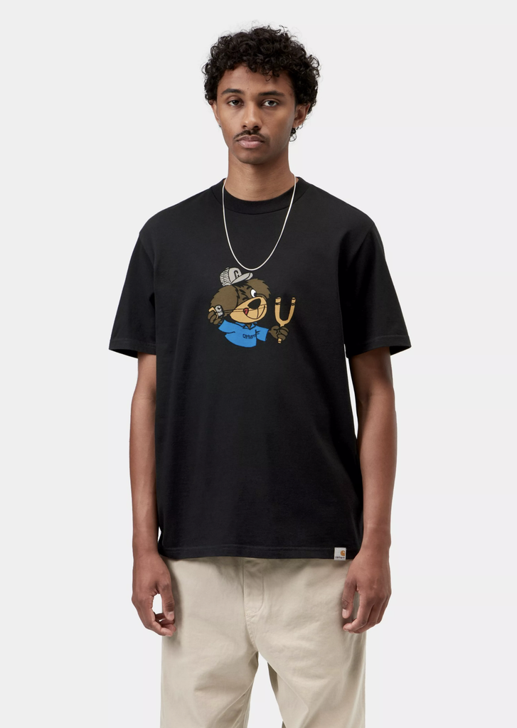 Camiseta Carhartt WIP Slingshot - Black (Heavy enzyme wash)
