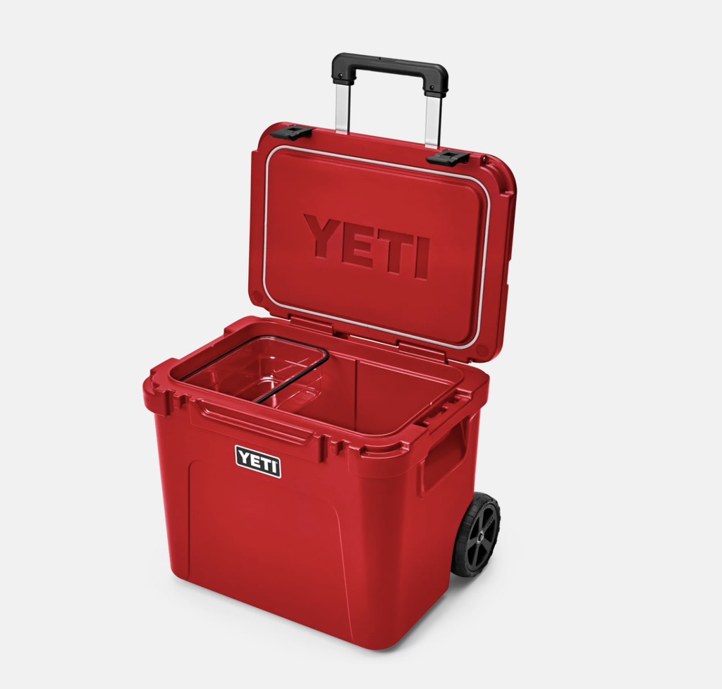 Nevera Portátil con Ruedas Yeti Roadie 60 - Rescue Red