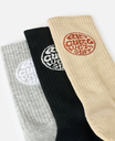 Calcetines Rip Curl Wetty Crew (Pack de 3) - Khaki Sand
