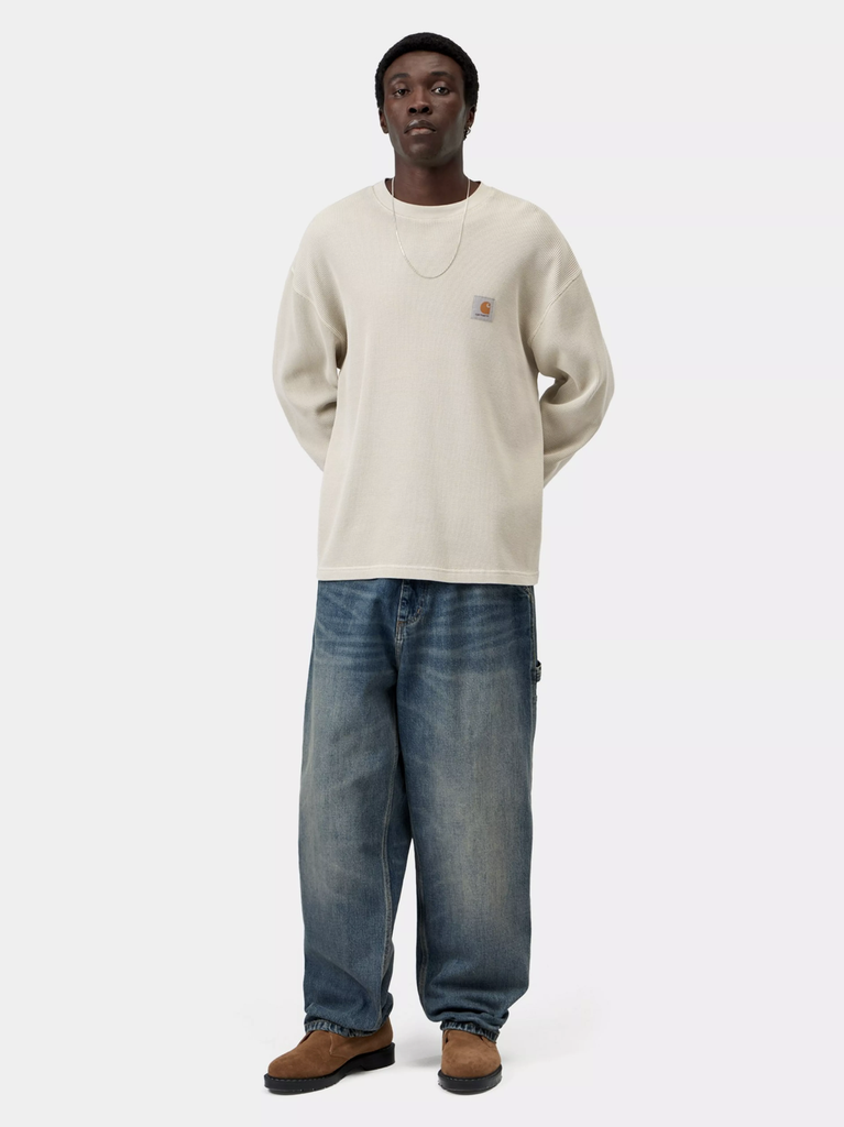 Camiseta de Manga Larga Carhartt WIP Vista Waffle - Fleur De Sel (Garment dyed)