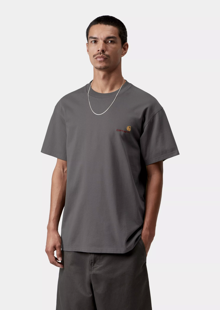 Camiseta Carhartt WIP American Script - Graphite