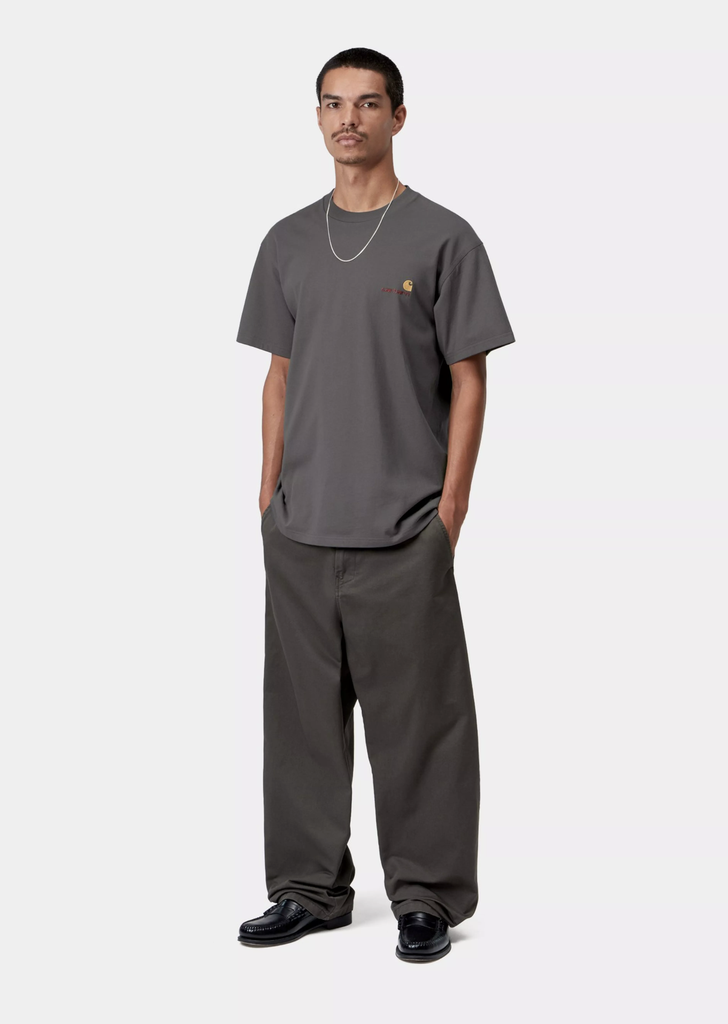Camiseta Carhartt WIP American Script - Graphite
