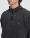 Sudadera con Media Cremallera Volcom Single Stone - Light Acid Black