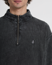 Sudadera con Media Cremallera Volcom Single Stone - Light Acid Black