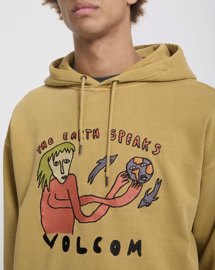 Sudadera con Capucha Volcom Earth Speaks - Mustard