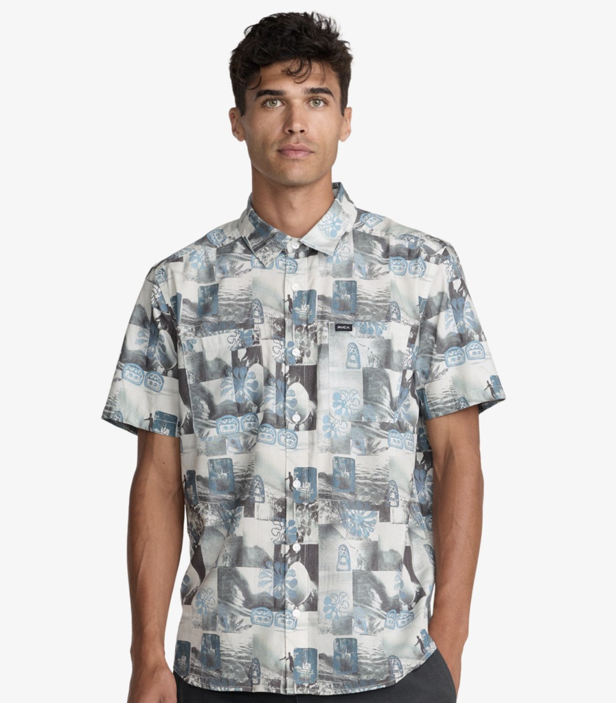 Camisa RVCA Kauai Block Print Collage - Multi